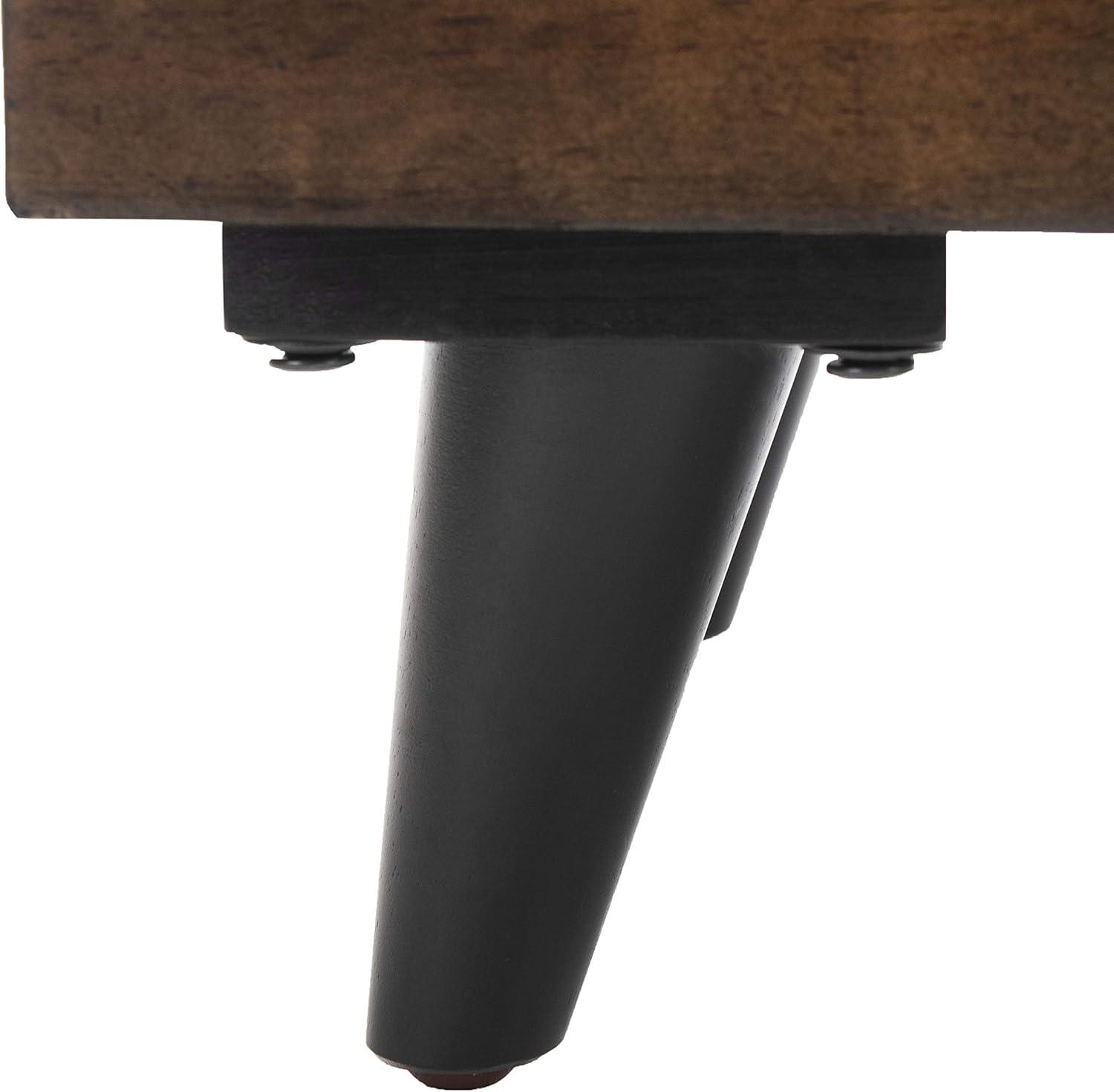 image:imageSafavieh Home Collection Liam Light Beige and Dark Oak Tufted Cocktail OttomanGrey Dark Oak