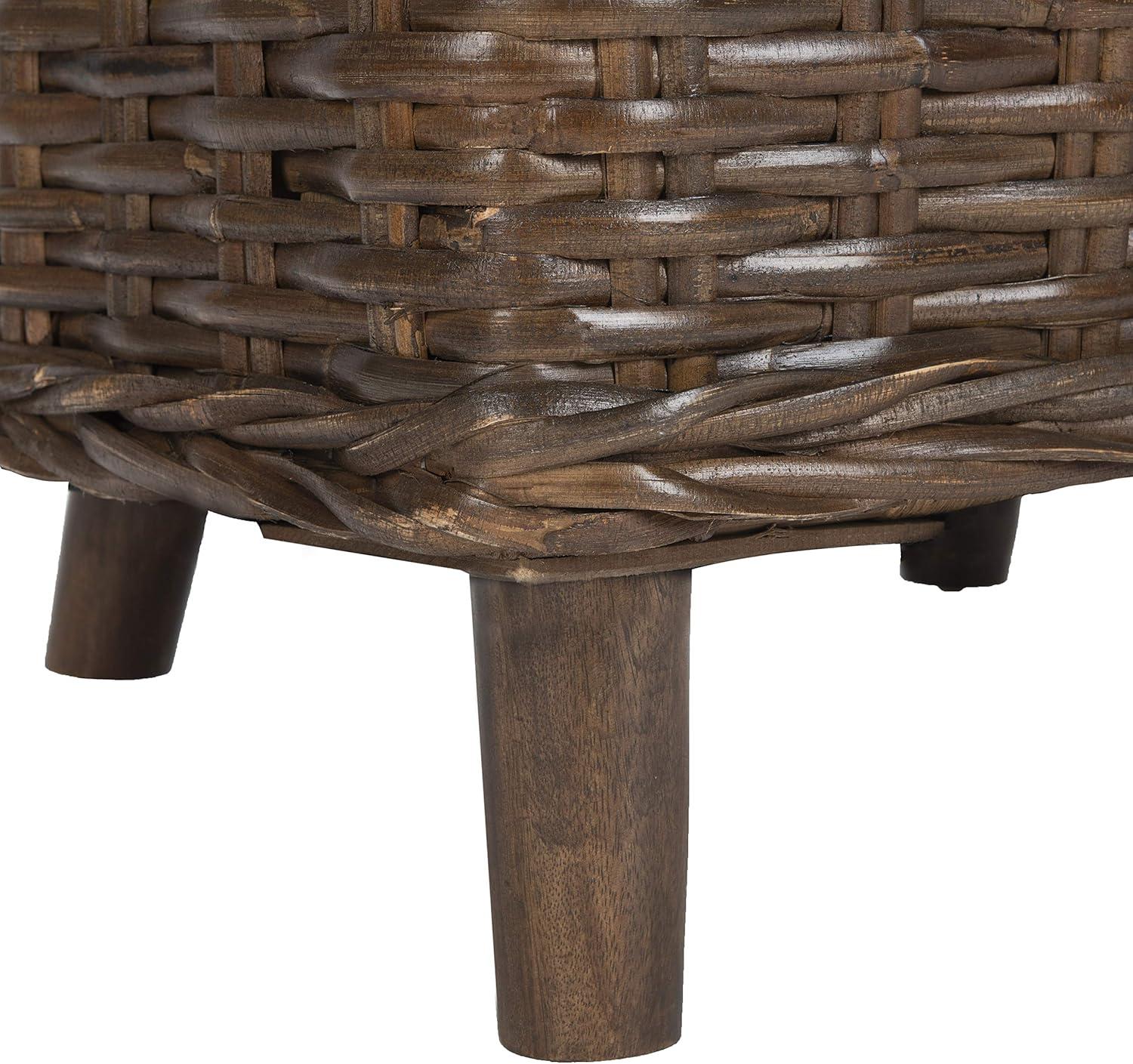 image:imageSafavieh Home Collection Omni Honey Barrel ChairBrownBlack White Cushion