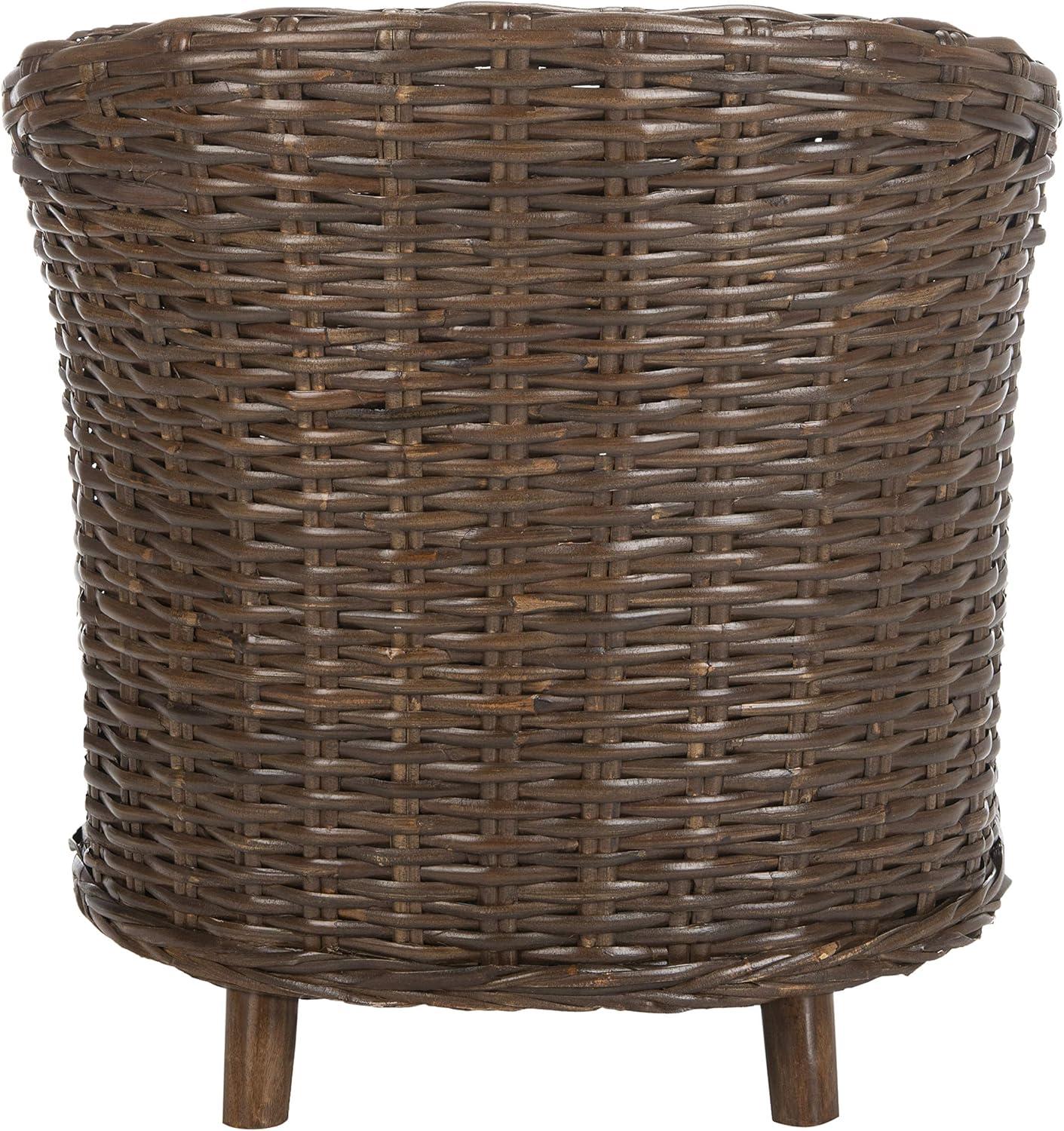 image:imageSafavieh Home Collection Omni Honey Barrel ChairBrownBlack White Cushion