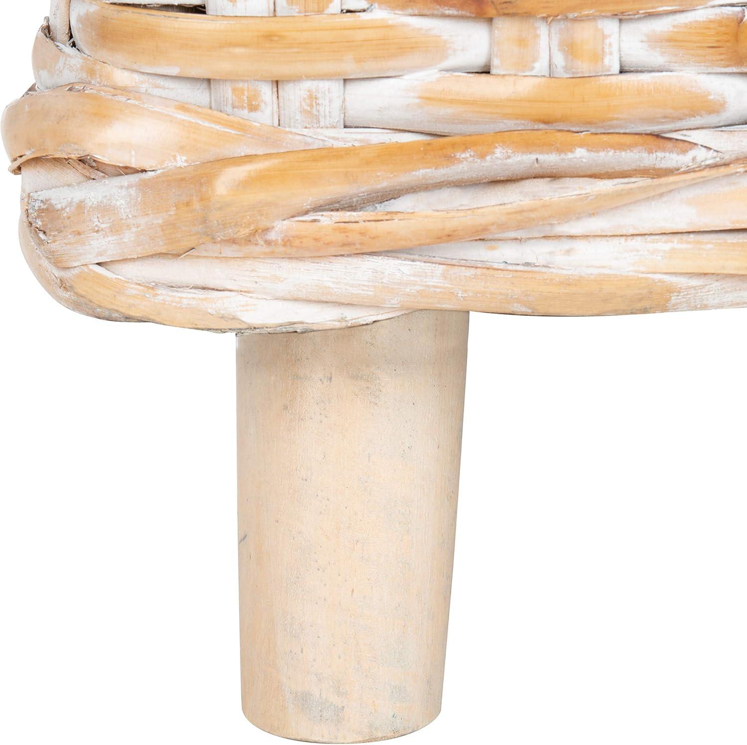 image:imageSafavieh Home Collection Omni Honey Barrel ChairNatural White Wash White