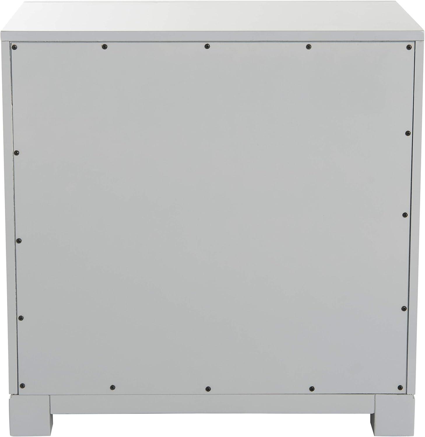 image:imageSafavieh Home Collection Raina Grey 3Drawer Greek Key NightstandGrey