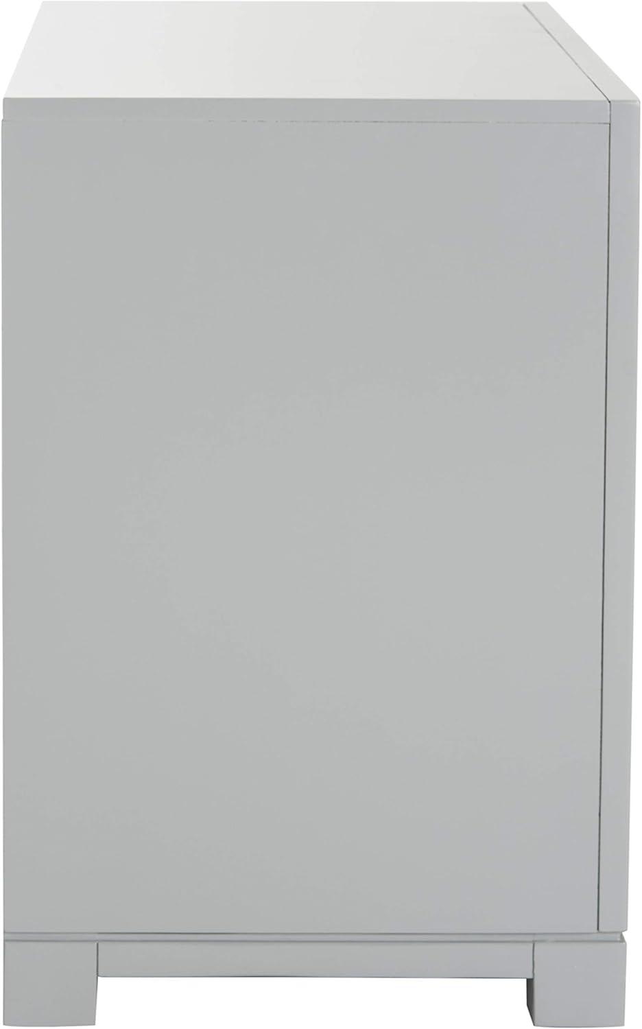 image:imageSafavieh Home Collection Raina Grey 3Drawer Greek Key NightstandGrey