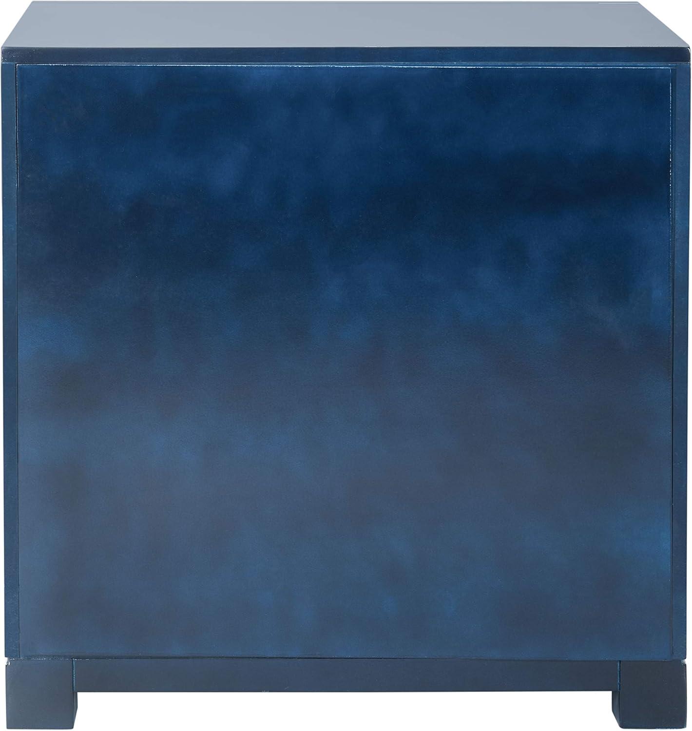 image:imageSafavieh Home Collection Raina Grey 3Drawer Greek Key NightstandNavy