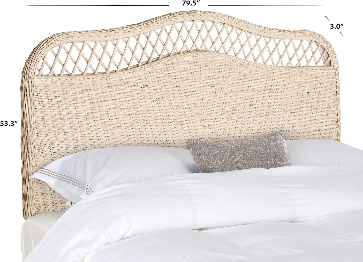 image:imageSafavieh Home Collection Sephina White Rattan Headboard QueenWhite Washed