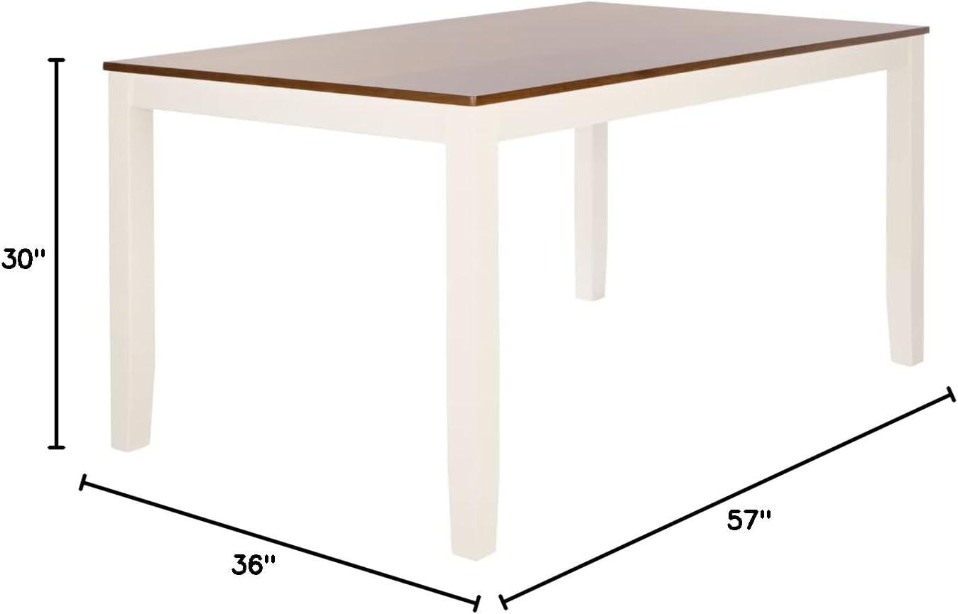image:imageSafavieh Home Collection Silio White Rectangle Dining TableWhite Natural