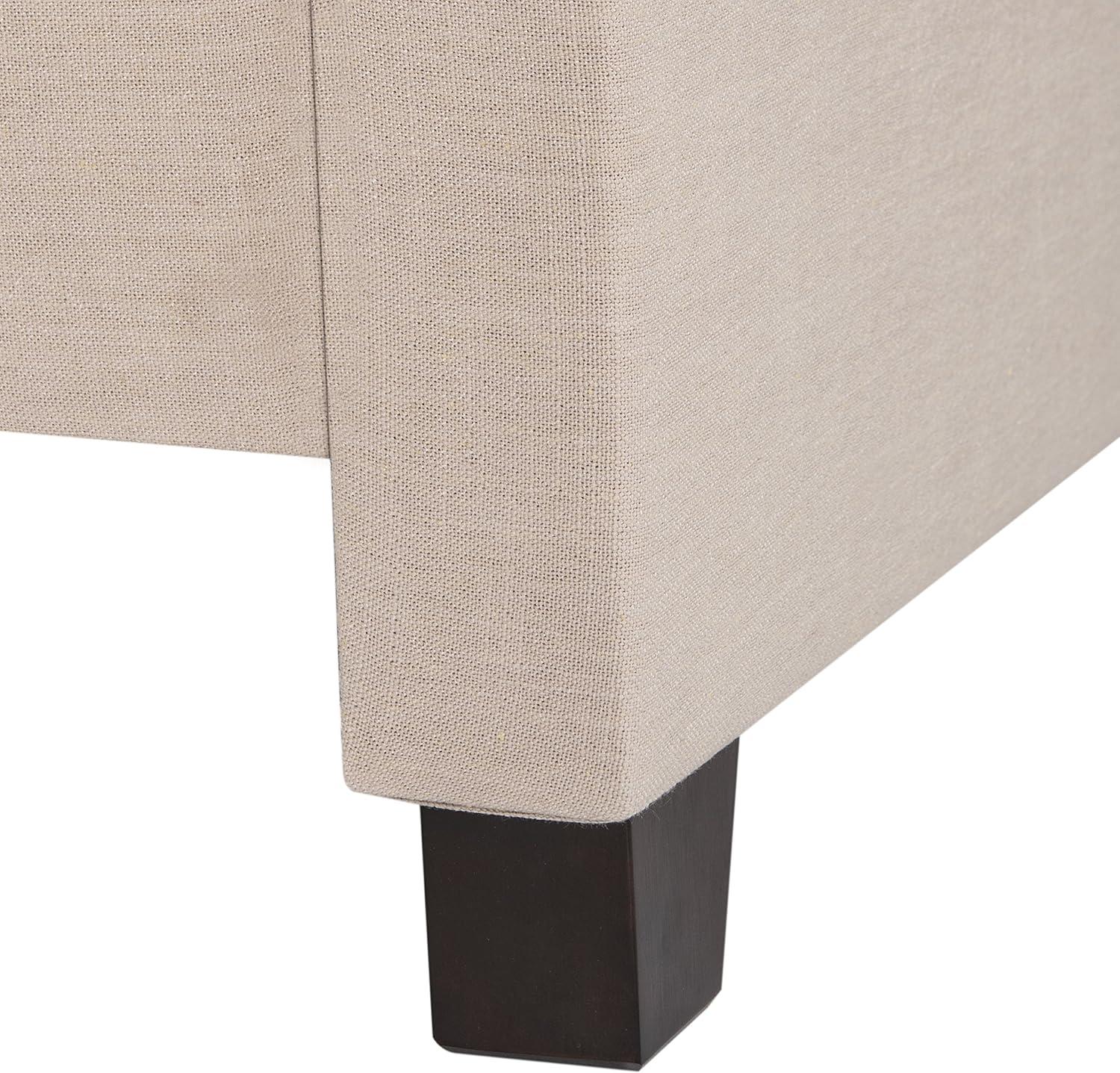image:imageSafavieh Home Collection Theron Navy Velvet Nickel Nailhead Trim Full BedLight BeigeEspresso Brass Nailheads
