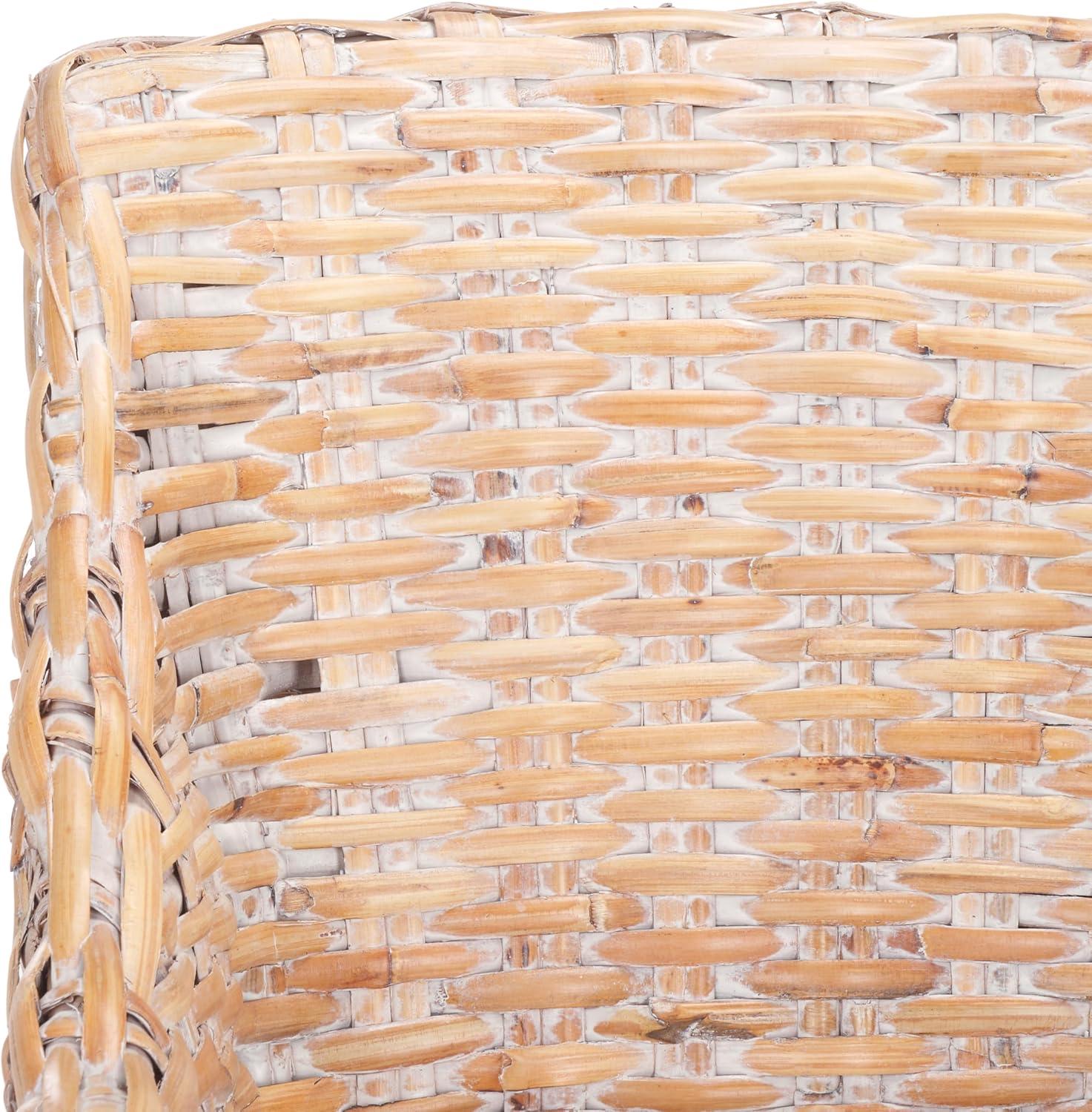 image:imageSafavieh Home Collection Ventura Brown and White Washed Arm ChairWhiteWhite Washed
