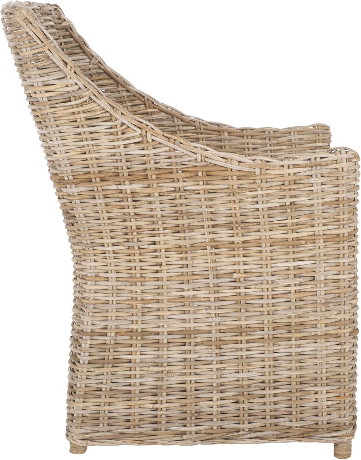 image:imageSafavieh Home Collection Ventura Brown and White Washed Arm Chairwhite