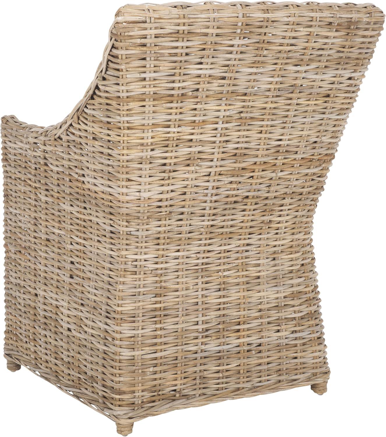 image:imageSafavieh Home Collection Ventura Brown and White Washed Arm Chairwhite