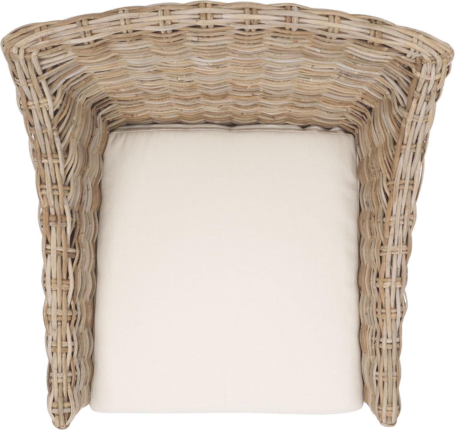 image:imageSafavieh Home Collection Ventura Brown and White Washed Arm Chairwhite
