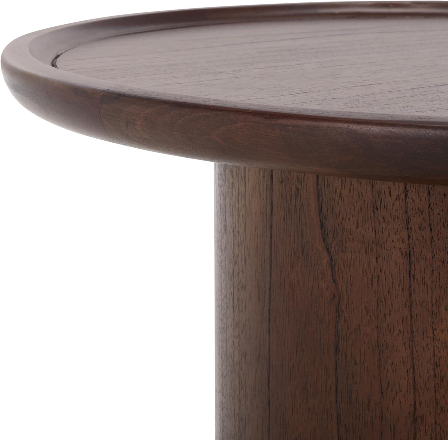 image:imageSafavieh Home Devin Dark Oak Pedestal Round Coffee TableDark Oak