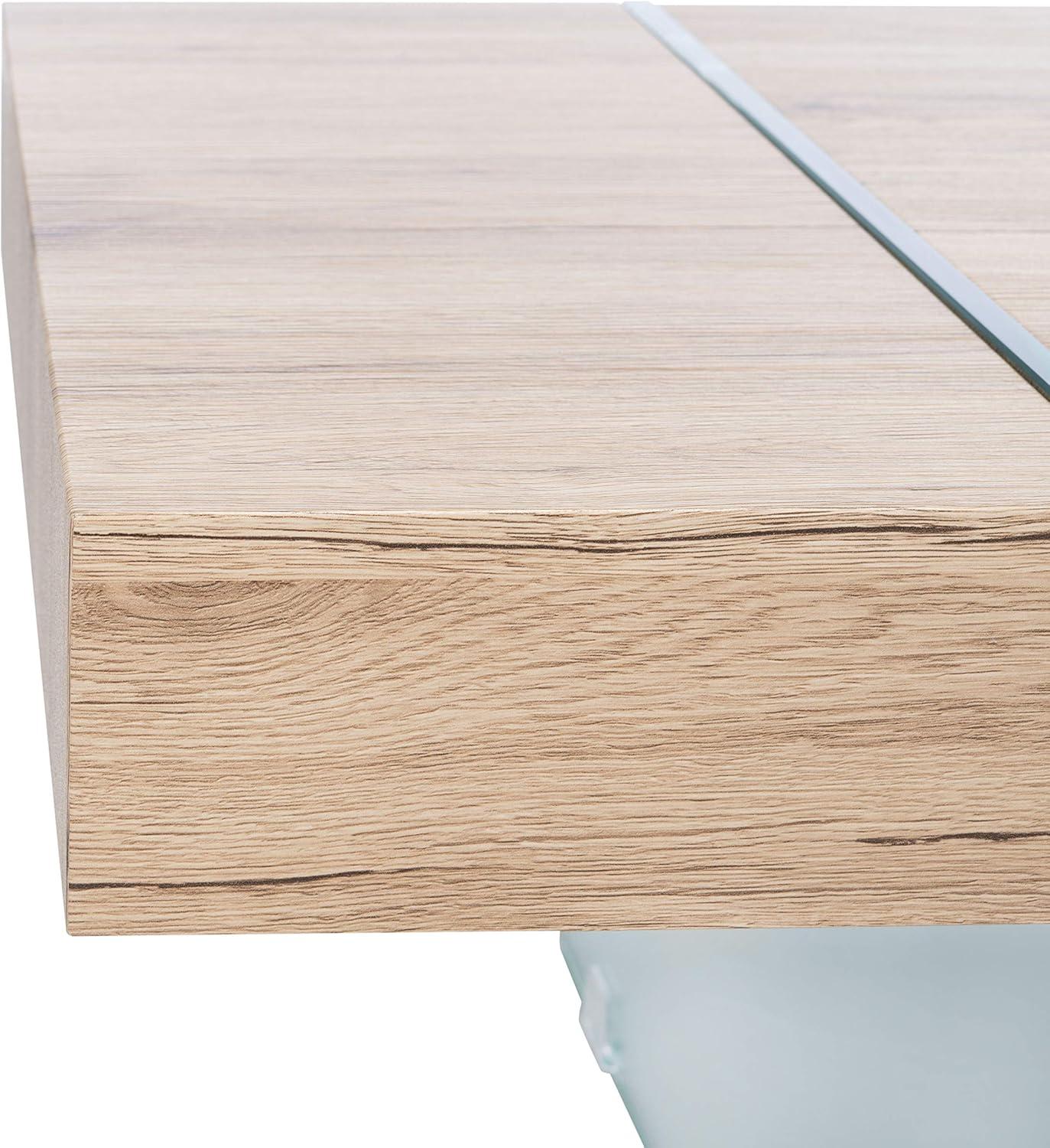 image:imageSafavieh Home Jacob White and Glass Leg Coffee TableNatural Glass