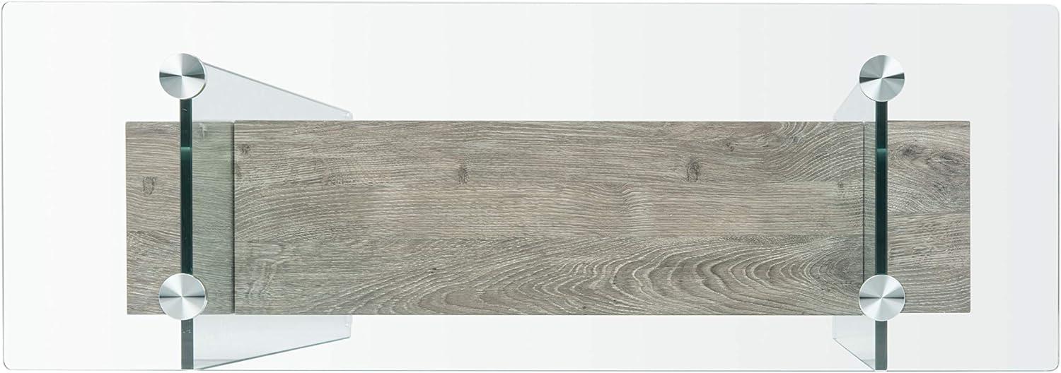 image:imageSafavieh Home Kayley Glass and Natural Brown Console TableGlass Grey Oak