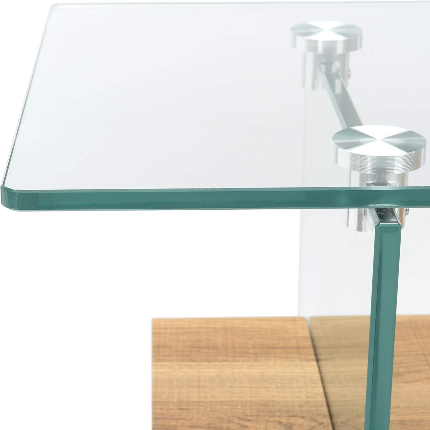 image:imageSafavieh Home Kayley Glass and Natural Brown Console TableGlass Natural Brown