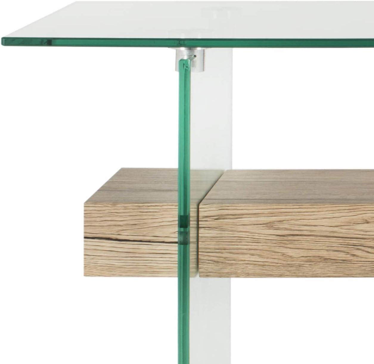 image:imageSafavieh Home Kayley Glass and Natural Brown Console TableNatural Glass
