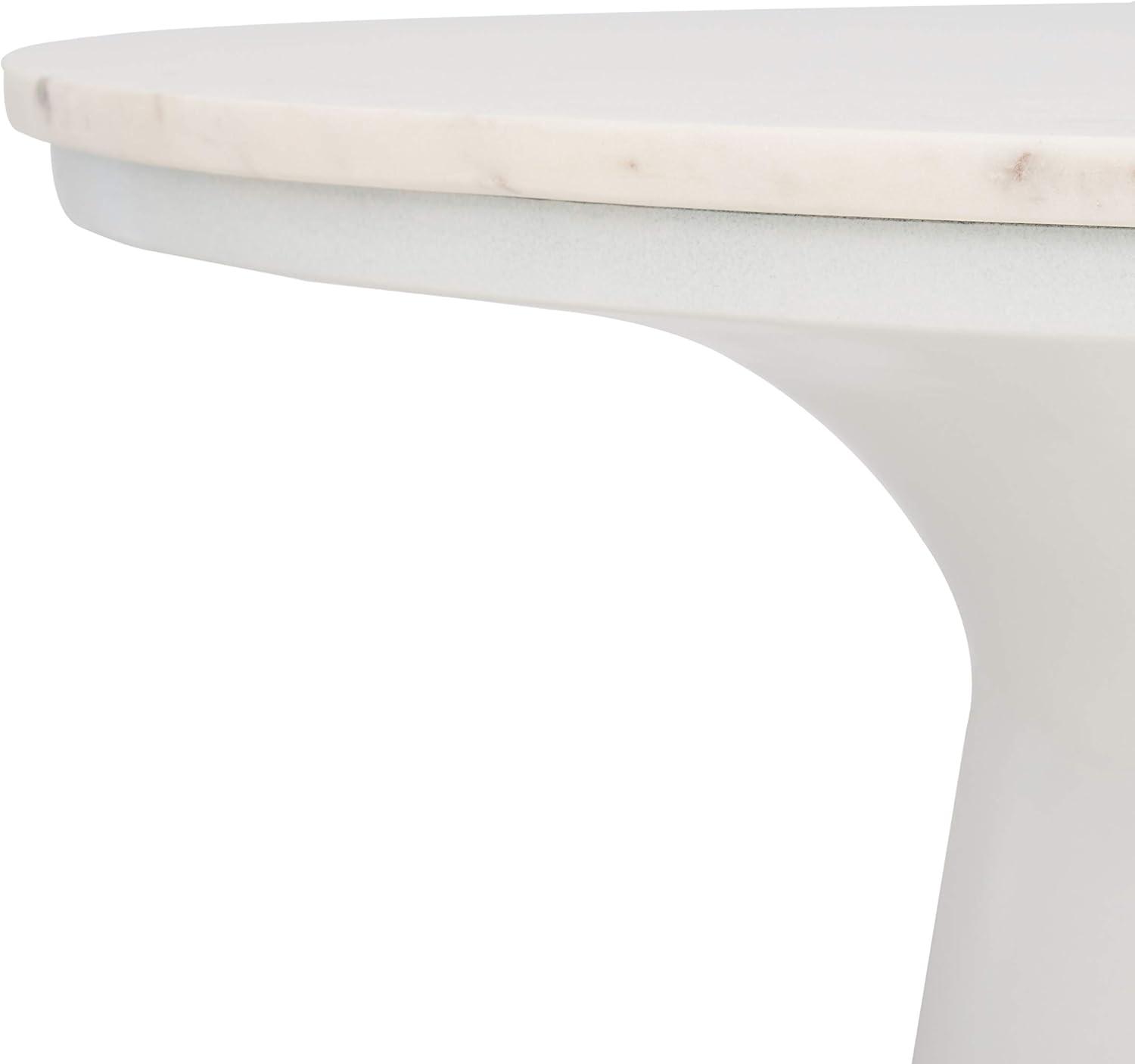 image:imageSafavieh Home Mila White Marble and White Pedestal Round Coffee TableWhite White