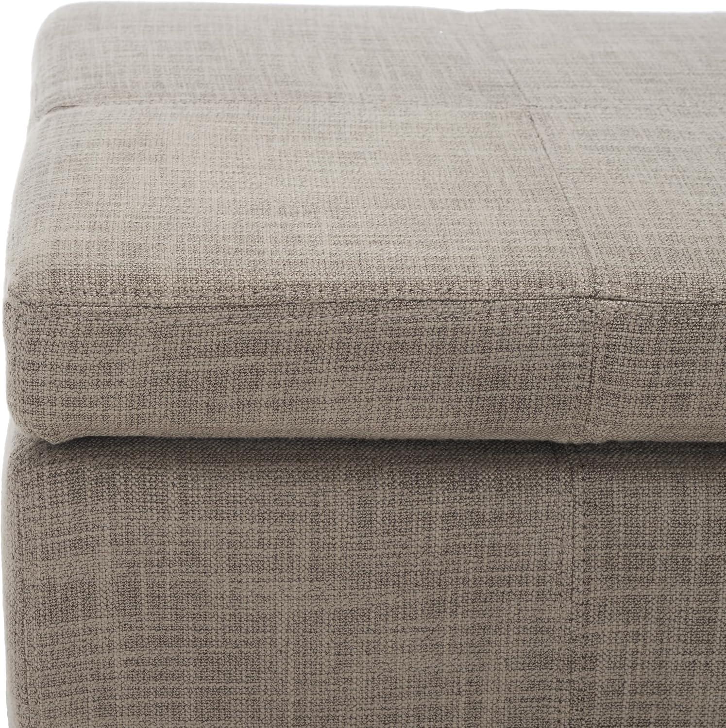 image:imageSafavieh Hudson Collection Williamsburg Brown Leather Large Storage BenchStone