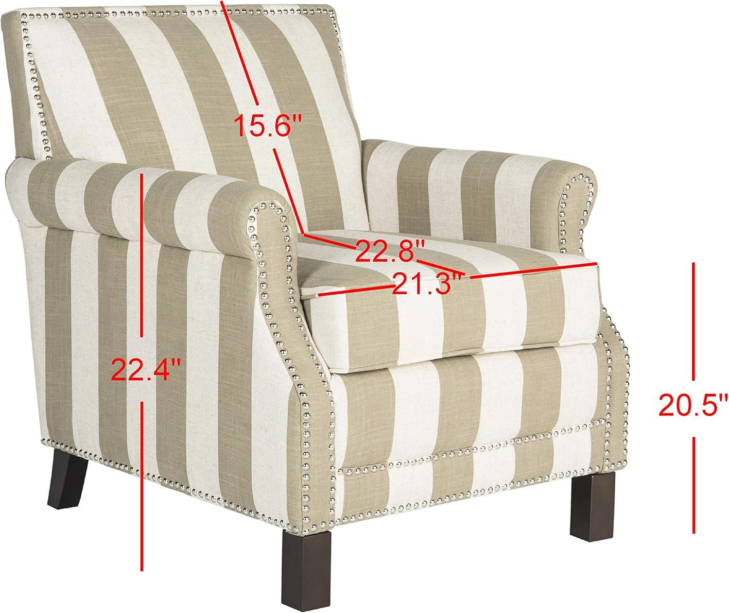 image:imageSafavieh Mercer Collection Charles Beige Linen Club ChairOlive White