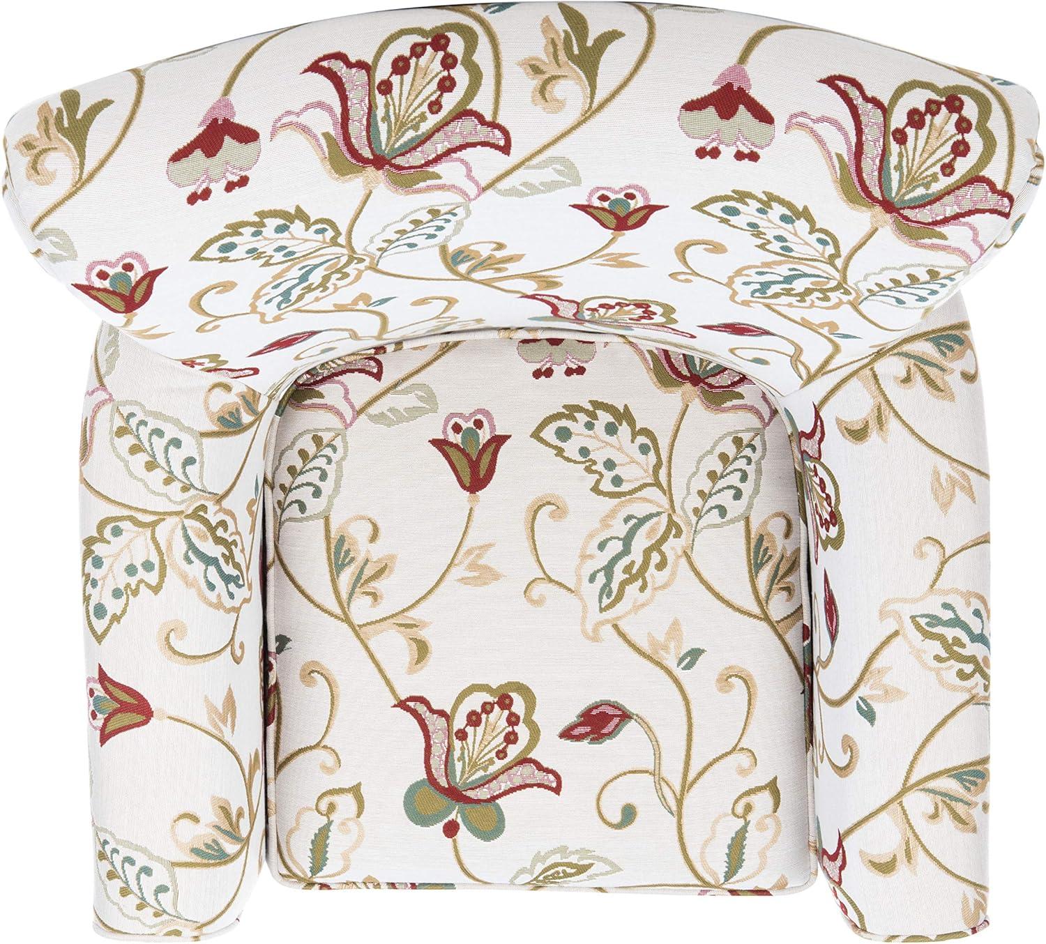 image:imageSafavieh Mercer Collection Margaret Ivory Floral Cotton Club ChairRed White