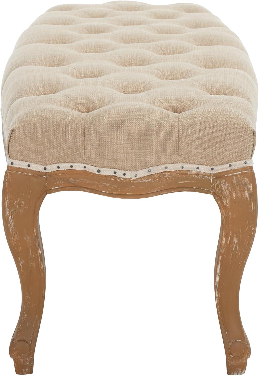 image:imageSafavieh Mercer Collection Randy Beige Linen BenchWheat Natural Cream