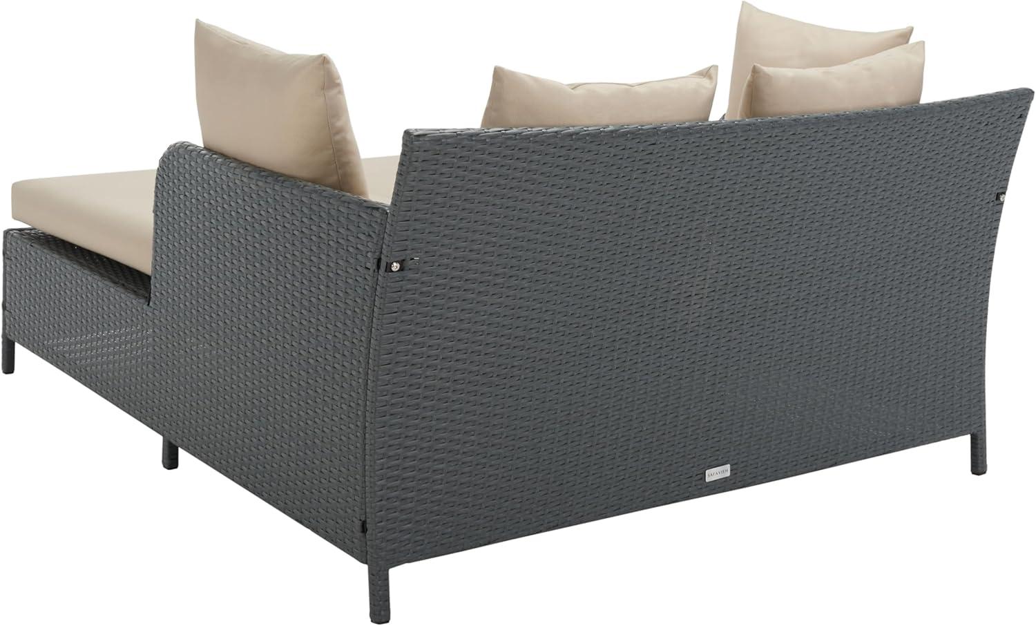 image:imageSafavieh Outdoor Collection August Titanium amp Sand DaybedTitanium Sand