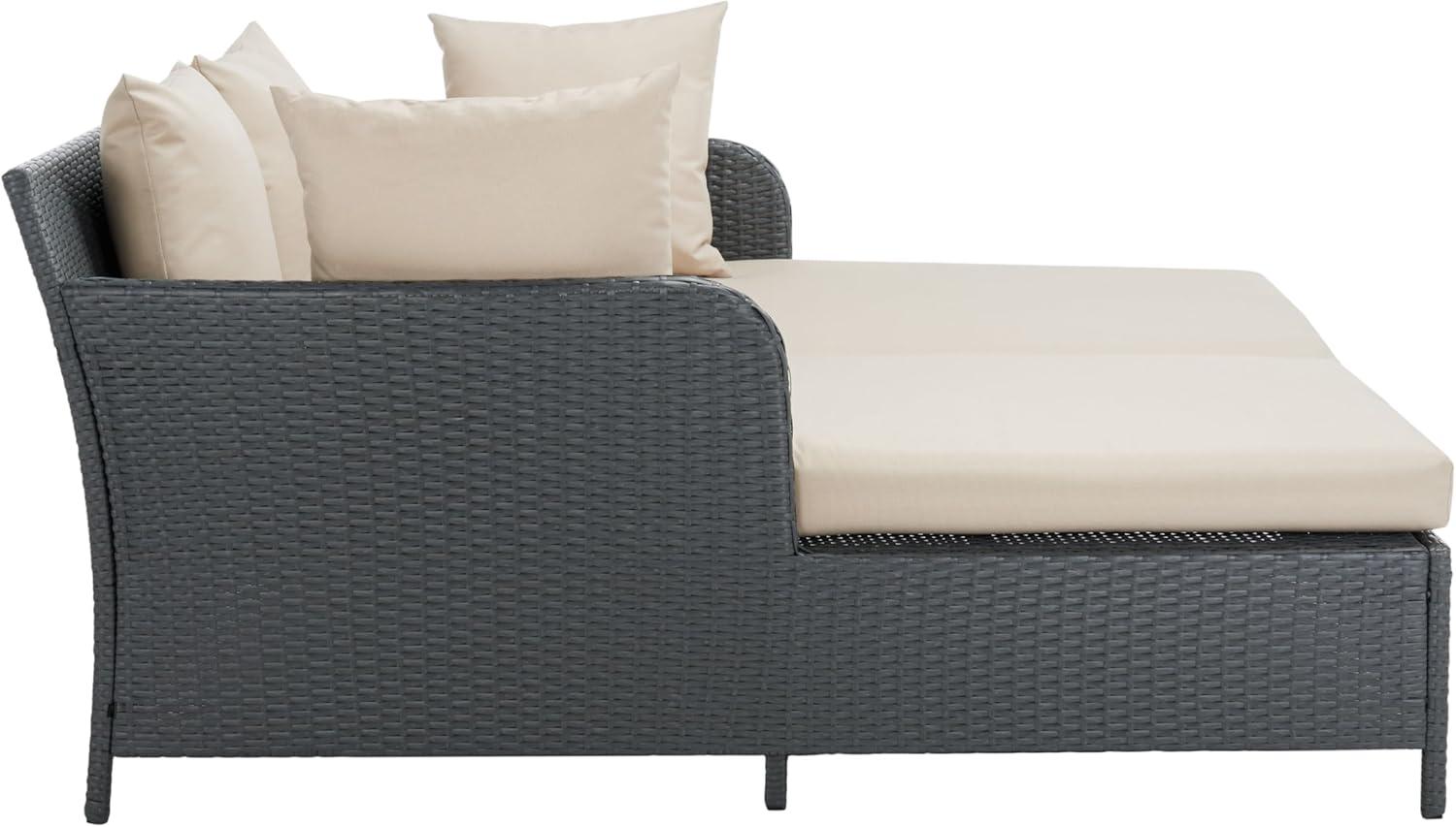 image:imageSafavieh Outdoor Collection August Titanium amp Sand DaybedTitanium Sand