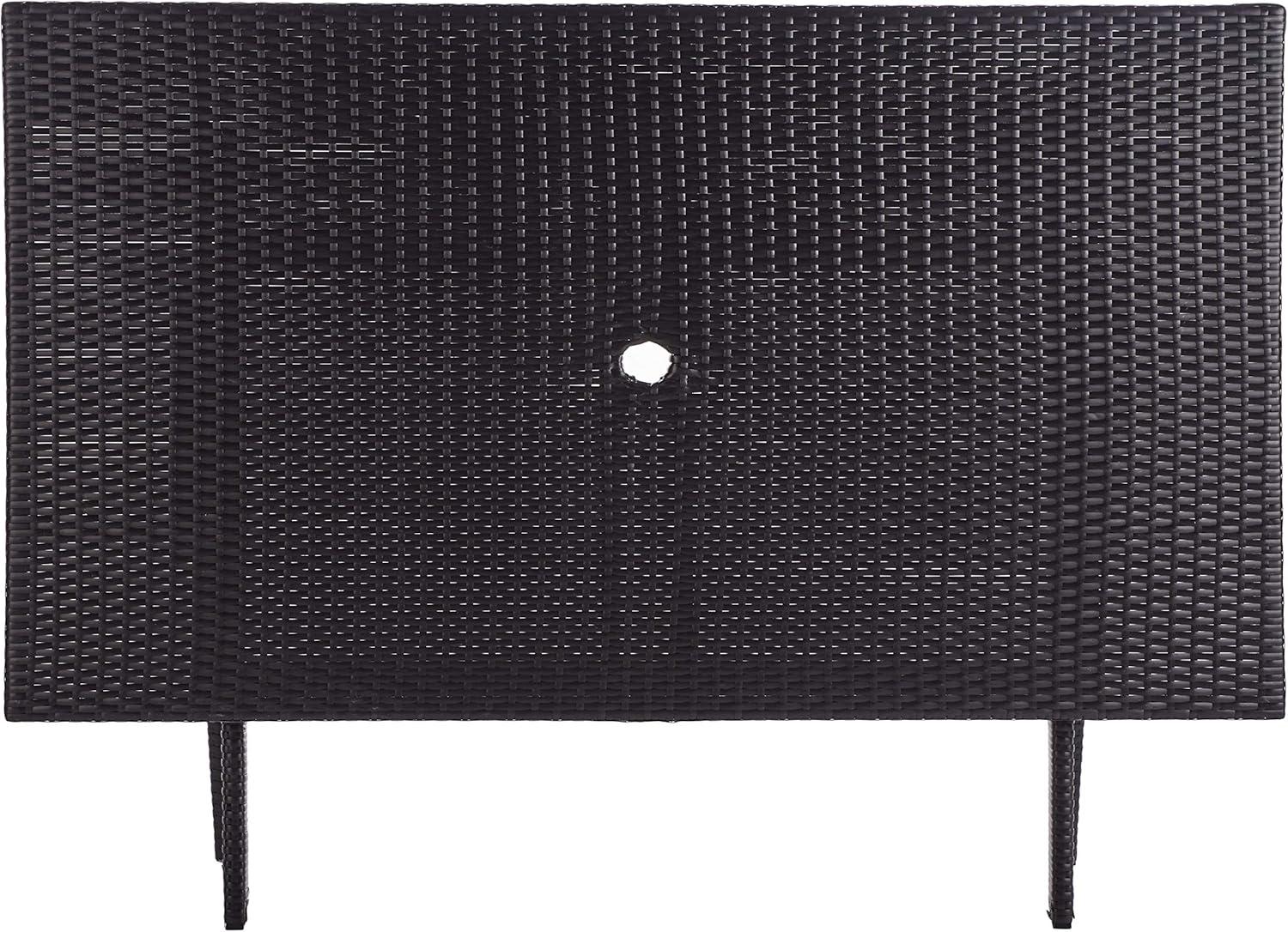 image:imageSafavieh PAT7503A Outdoor Collection Akita Black Rectangle Folding TableBlack