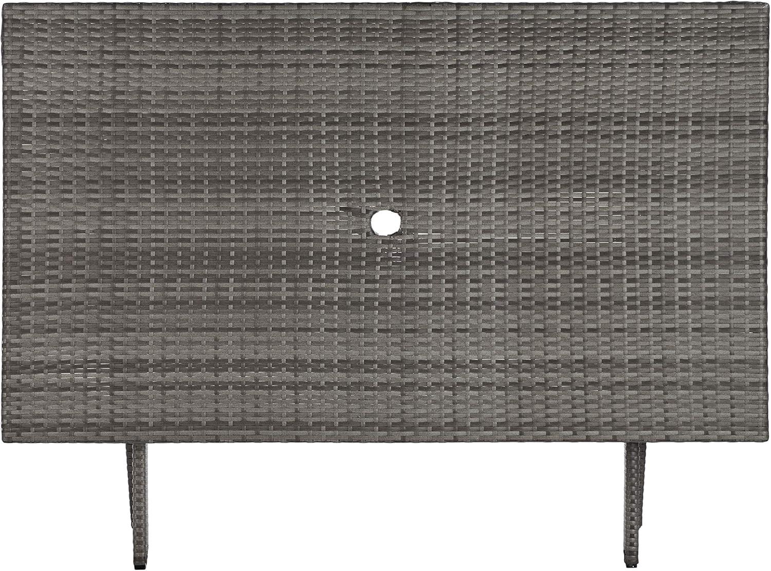 image:imageSafavieh PAT7503A Outdoor Collection Akita Black Rectangle Folding TableGrey