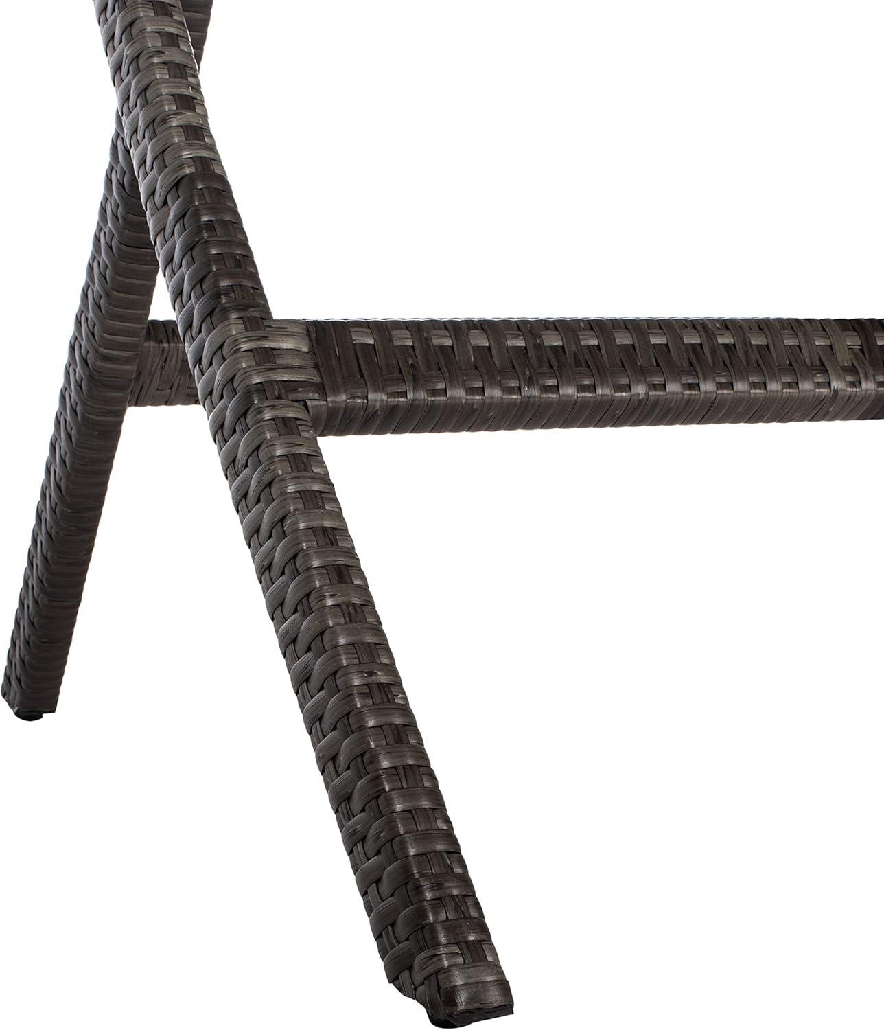 image:imageSafavieh PAT7503A Outdoor Collection Akita Black Rectangle Folding TableGrey Brown White