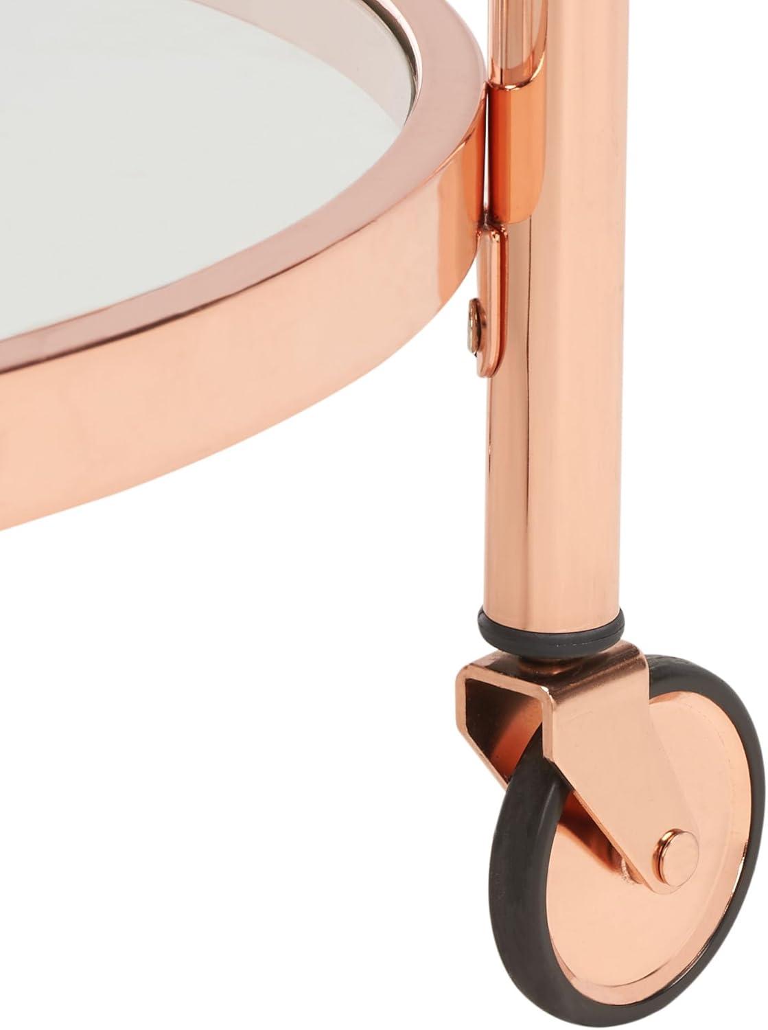 image:imageSafavieh Sienna Bar Cart Black NickelGlassRose Gold