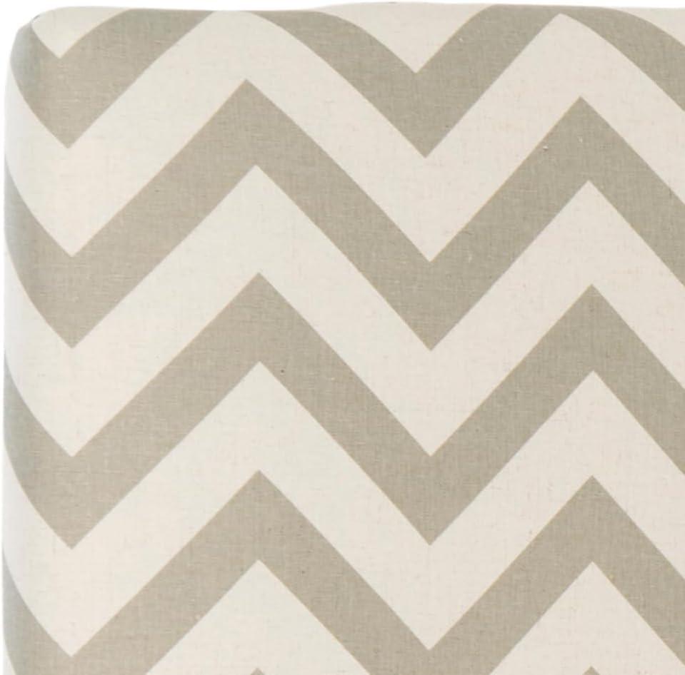image:imageSafavieh Ziggy Grey White Upholstered Chevron Headboard QueenGrey White