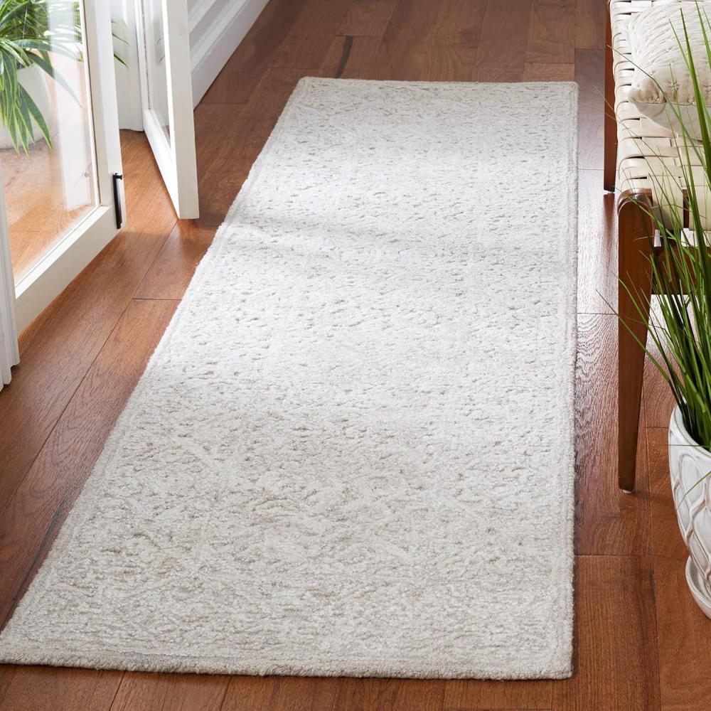image:imageMartha Stewart x SAFAVIEH Area Rug Collection 3 x 5 Light Grey amp Taupe Handmade Wool amp Viscose Ideal for Living Room Bedroom Foyer Accent Space MSR3275ELight GreyTaupe