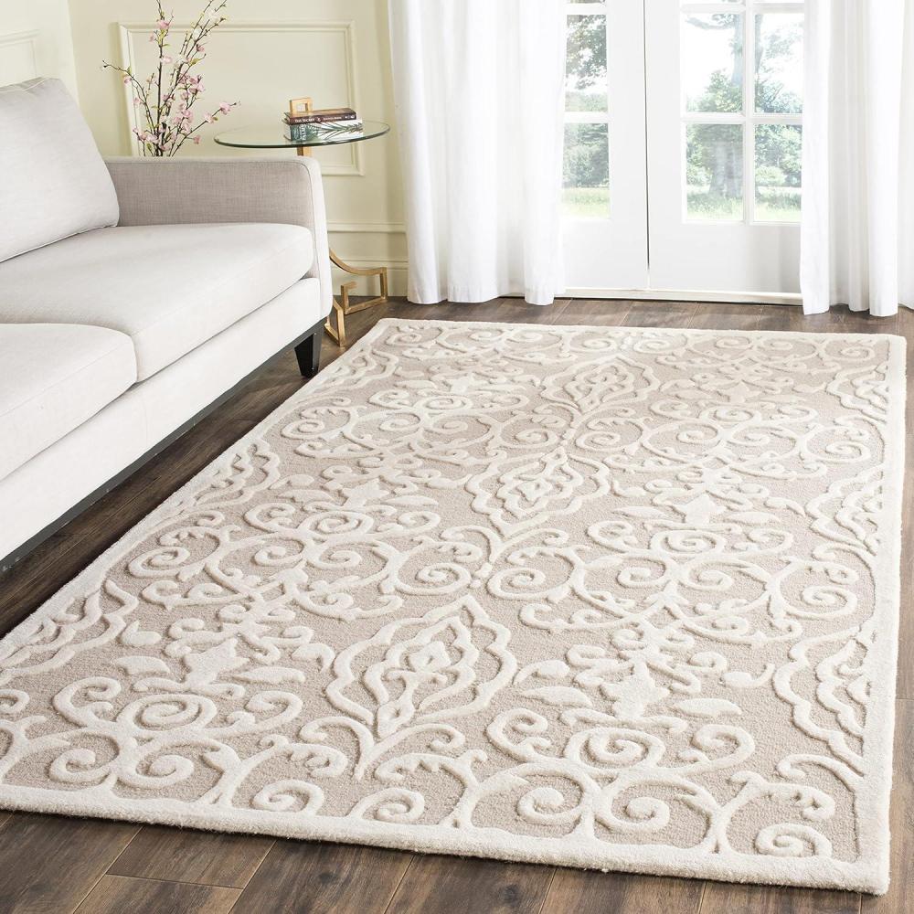image:imageMartha Stewart x SAFAVIEH Area Rug Collection 4 x 6 Fledgling Handmade Wool Marais Scroll Design Ideal for Living Room Foyer Bedroom Accent Space MSR4324B