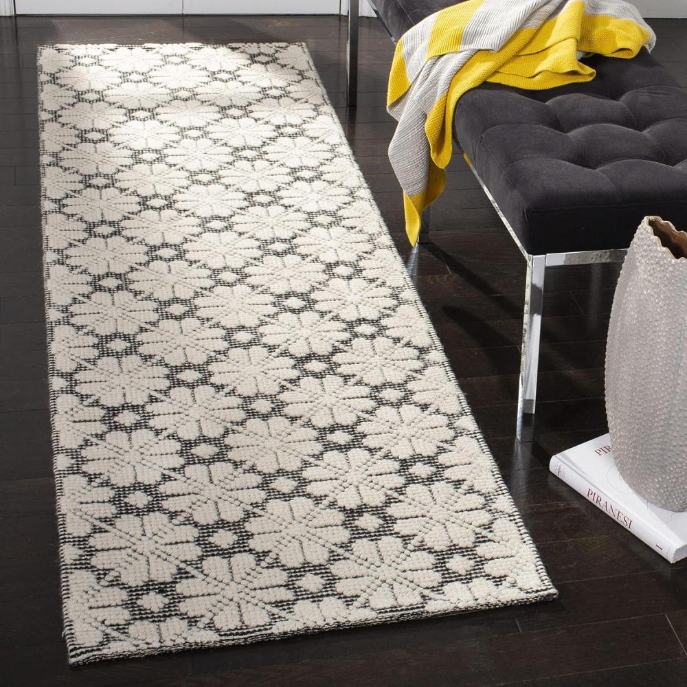image:imageMartha Stewart x SAFAVIEH Area Rug Collection 4 x 6 Ivory Handmade Wool Ideal for Living Room Foyer Bedroom Accent Space MSR3503AIvoryBlack