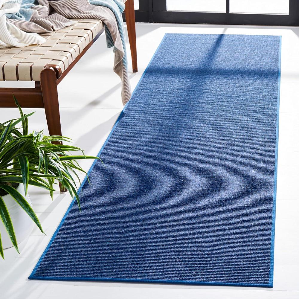 image:imageMartha Stewart x SAFAVIEH Area Rug Collection 4 x 6 Red Sisal amp Jute Farmhouse Style Ideal for Living Room Foyer Bedroom Accent Space MSR9501QBlue