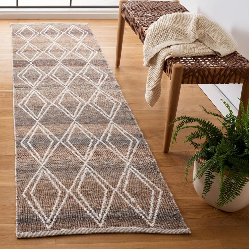 image:imageMartha Stewart x SAFAVIEH Area Rug Collection 5 x 8 Blue amp Ivory Handmade Wool Ideal for Living Room Bedroom Office Dining Space MSR4652MBrownGrey