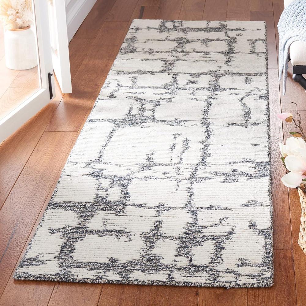 image:imageMartha Stewart x SAFAVIEH Area Rug Collection 5 x 8 Charcoal amp Ivory Handmade Wool Ideal for Living Room Bedroom Office Dining Space MSR4533HCharcoalIvory