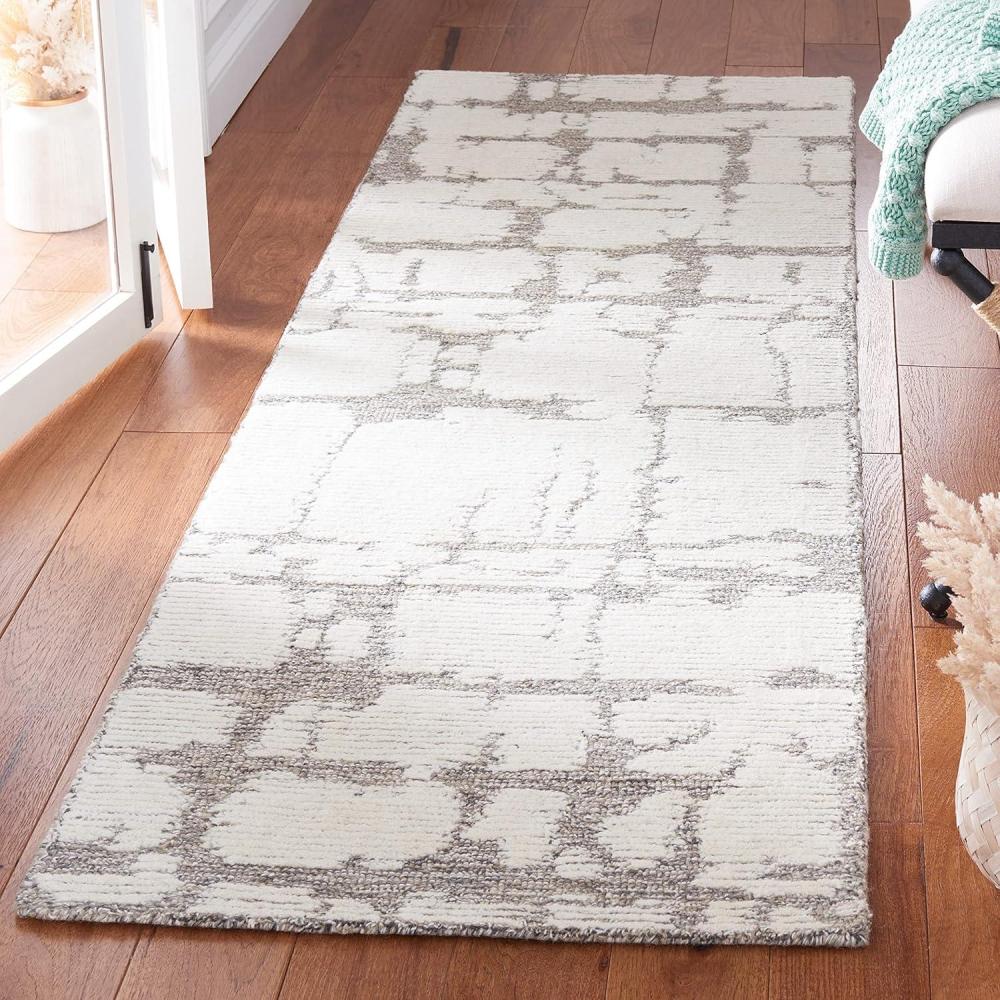 image:imageMartha Stewart x SAFAVIEH Area Rug Collection 5 x 8 Charcoal amp Ivory Handmade Wool Ideal for Living Room Bedroom Office Dining Space MSR4533HLight GreyIvory