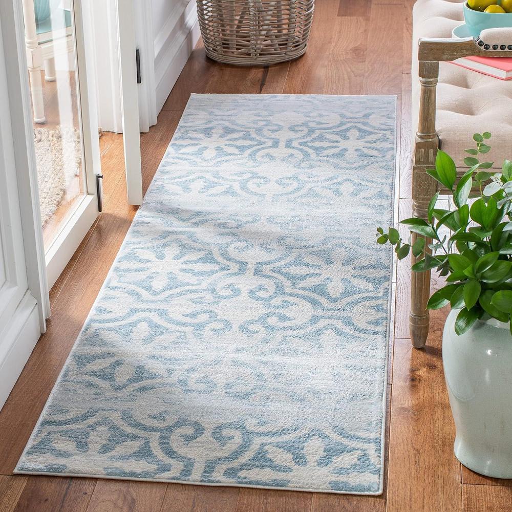 image:imageMartha Stewart x SAFAVIEH Area Rug Collection 53 x 77 Navy amp Ivory NonShedding amp Easy Cleaning Ideal for Living Room Bedroom Office Dining Space MSR0956NTurquoiseIvory