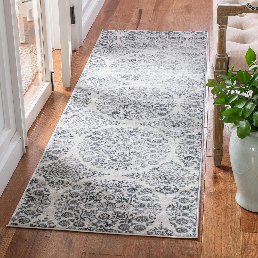 image:imageMartha Stewart x SAFAVIEH Area Rug Collection 53 x 77 Silver amp Ivory NonShedding amp Easy Cleaning Ideal for Living Room Bedroom Office Dining Space MSR0958GCharcoalIvory