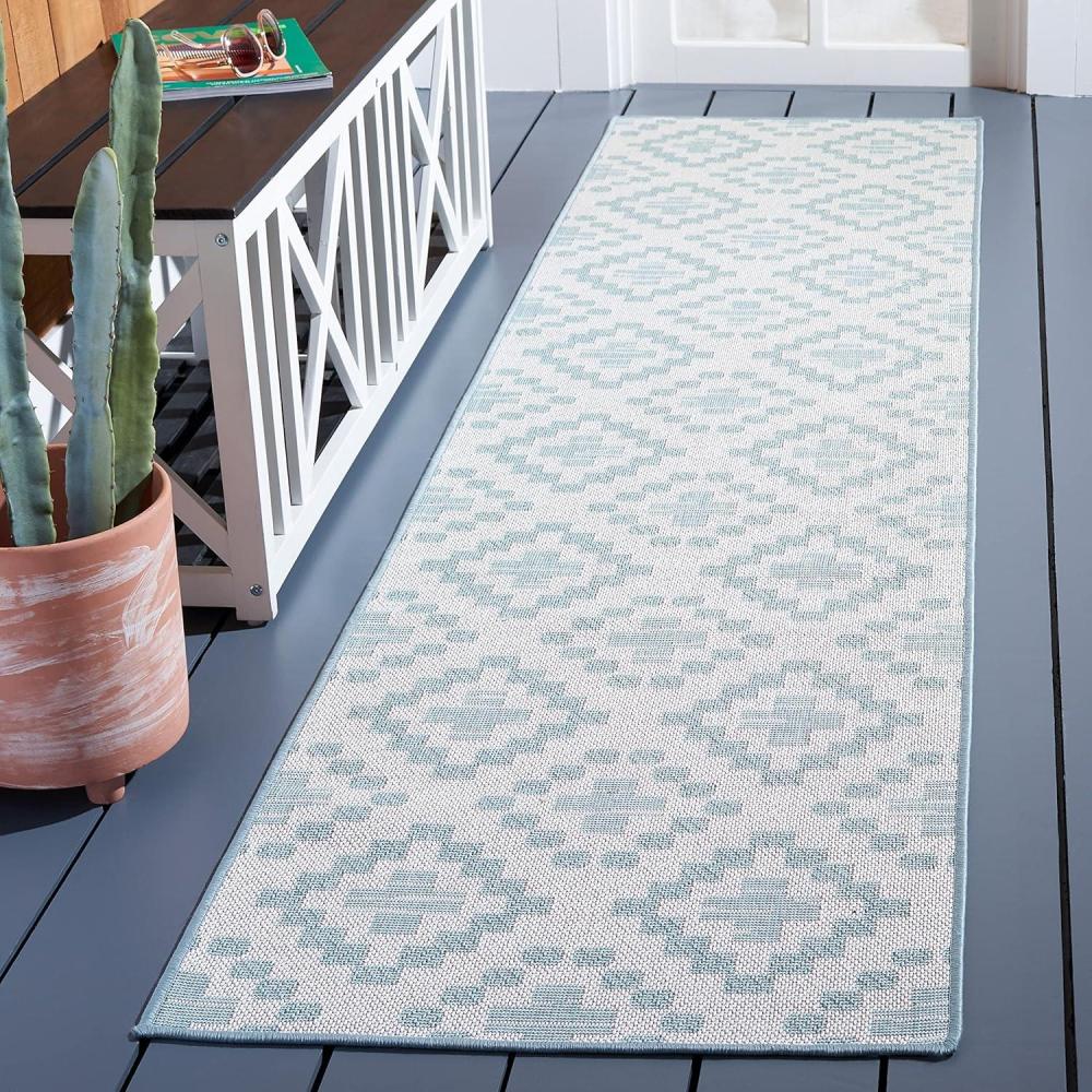 image:imageMartha Stewart x SAFAVIEH Outdoor Area Rug Collection 45 x 65 Ivory amp Grey Weather Resistant amp Washable Ideal for Patio Backyard Mudroom Deck Accent Space MSRO307FIvoryGrey