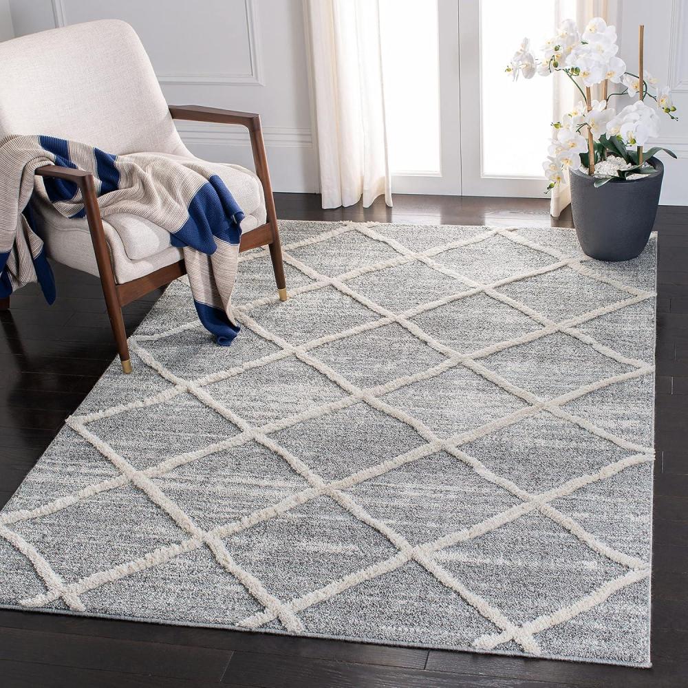 image:imageMartha Stewart x SAFAVIEH Shag Rug Collection 4 x 6 White amp Light Grey NonShedding amp Easy Cleaning Ultra Plush Thick Pile Ideal for Living Room Foyer Bedroom Accent Space MSR0720AWhiteLight Grey