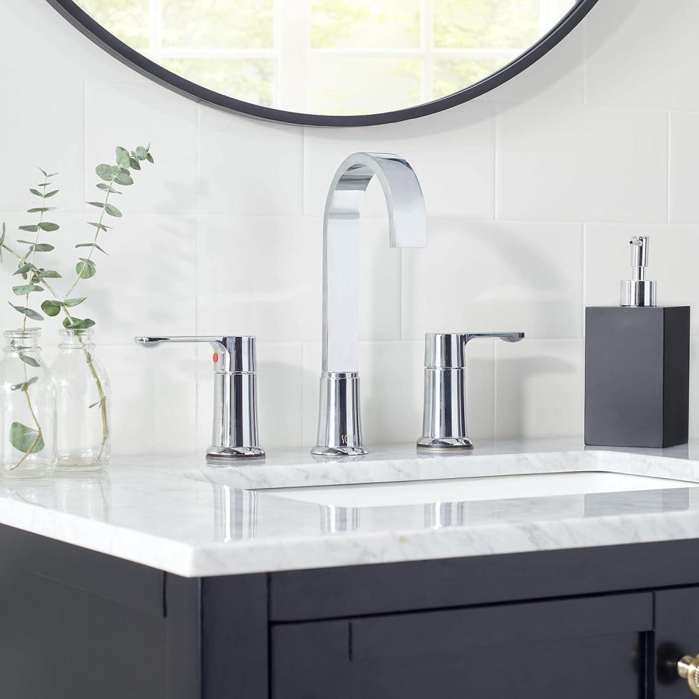 image:imageSAFAVIEH BRF1053C Solea Collection Placid Bathroom Faucet Chrome
