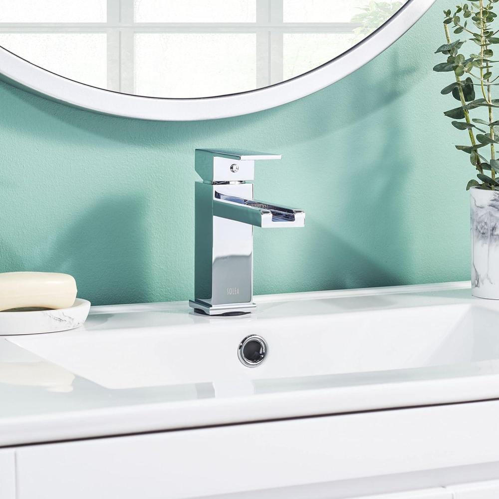 image:imageSAFAVIEH BRF1056C Solea Collection Balance Bathroom Faucet Chrome
