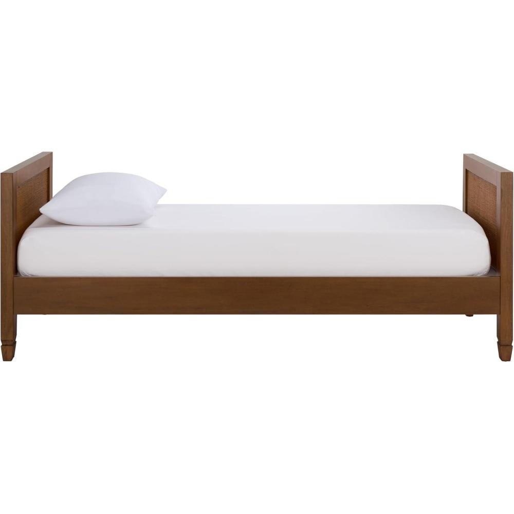 image:imageSAFAVIEH Couture Collection Libbie Natural Cane amp Wood Daybed Twin Daybed with Slats Modern Transitional Design SFV7721AWalnut