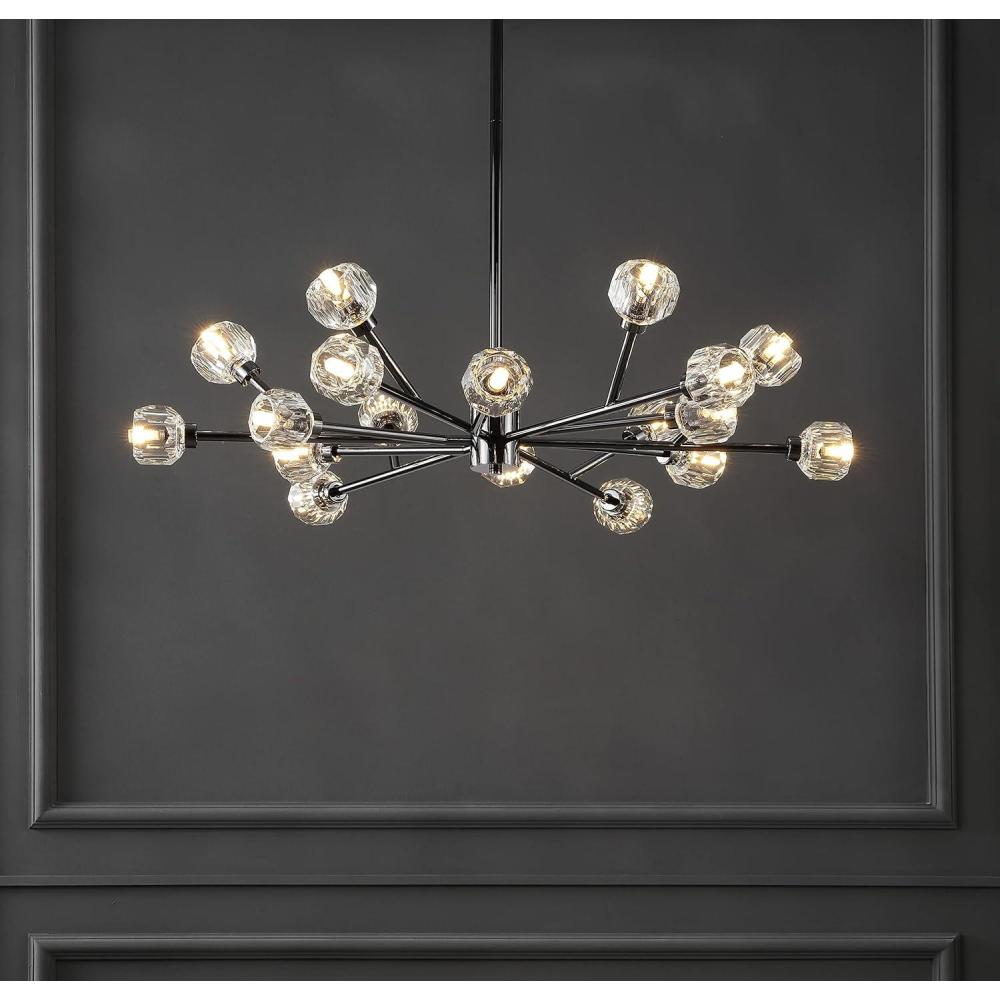 image:imageSAFAVIEH Couture Collection Breyer Sputnik Gold Crystal Adjustable ChandelierBlack