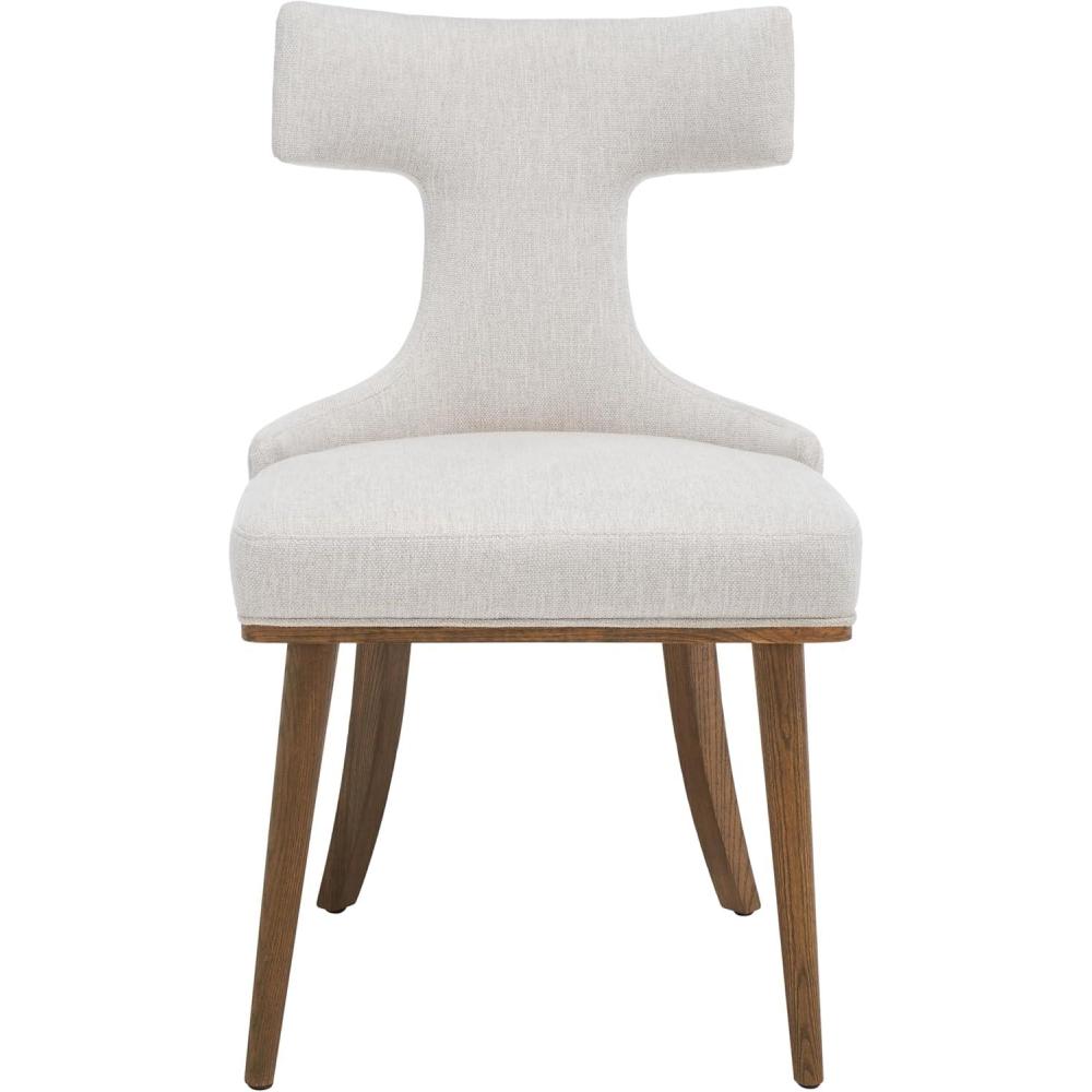 image:imageSAFAVIEH Couture Collection Krisalyn MidCentury Modern Taupe Linen Dining Chair Fully Assembled