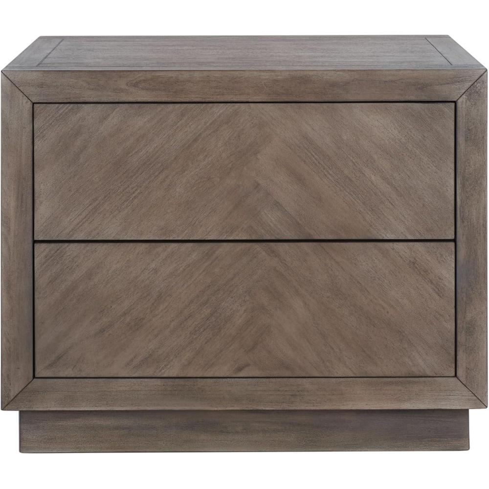 image:imageSAFAVIEH Couture Home Collection Steve Light Brown 2Drawer Wood Nightstand Table Fully AssembledLight Brown