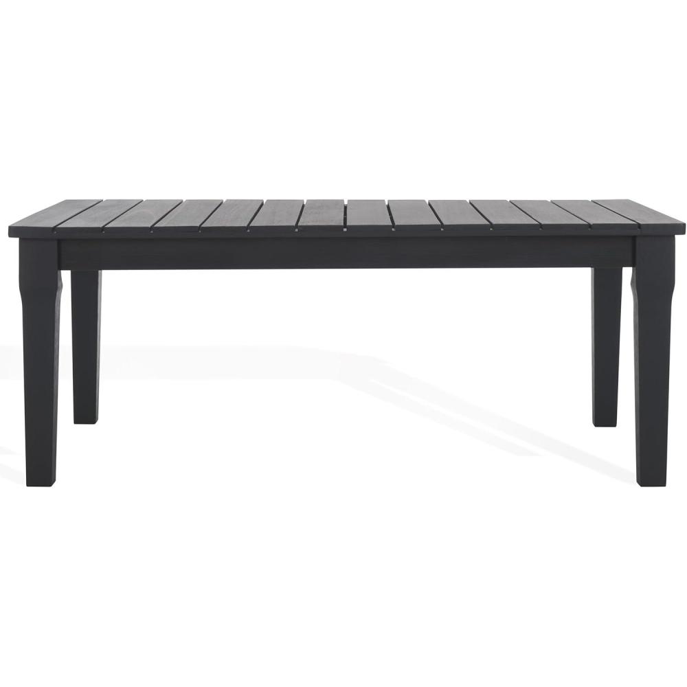image:imageSAFAVIEH Couture Patio Martinique Natural Wood Outdoor Coffee TableBlack
