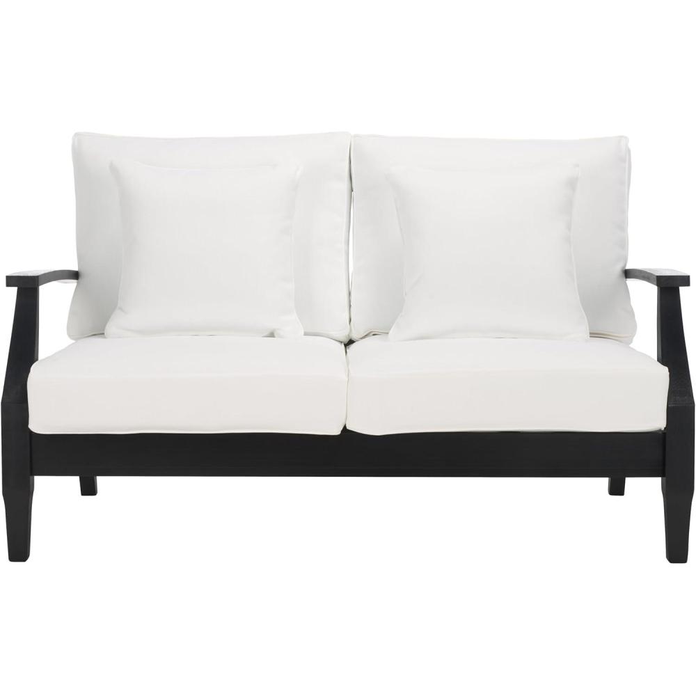 image:imageSAFAVIEH Couture Patio Martinique Natural and White Wood Outdoor Loveseat NaturalWhiteBlackWhite
